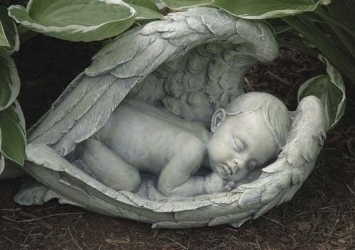 Little Boy Garden Angel Figurine