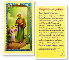 Prayer To St. Joseph Holy Card – Joseph's Inspirational