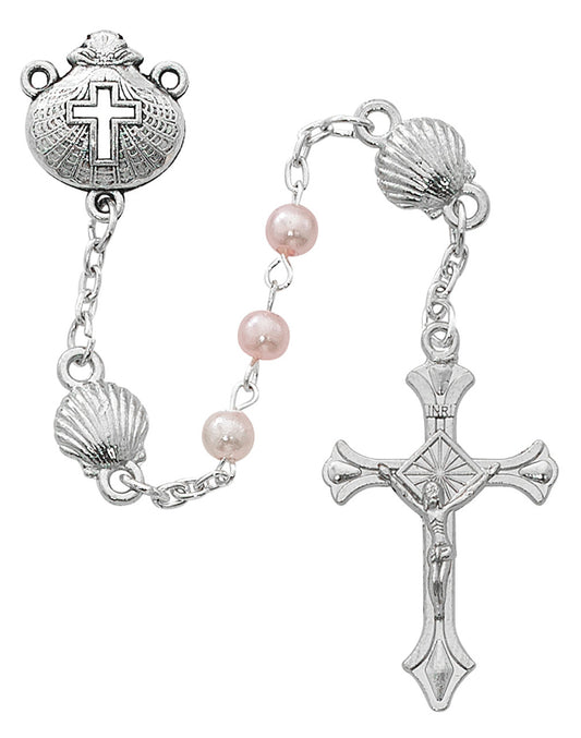 Pink Shell Baby Rosary