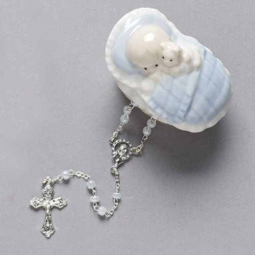 Baby Boy Rosary Keepsake