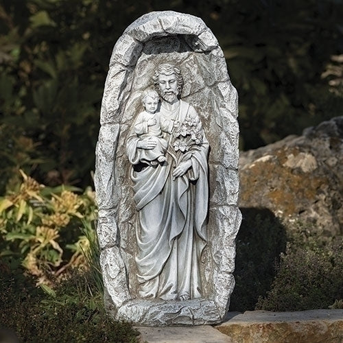 St. Joseph LED Solar Garden Statue