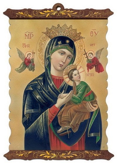 Our Lady of Perpetual Help Scroll Plaque