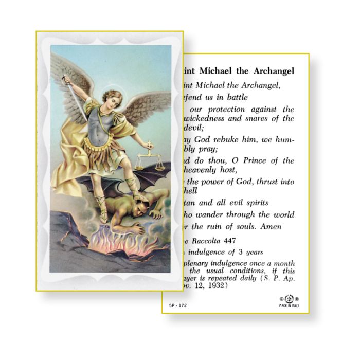 St. Michael the Archangel Holy Card – Joseph's Inspirational