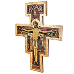 Saint Damiano Wood Crucifix