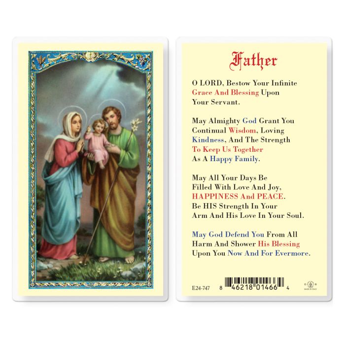 Father Laminated Holy Card