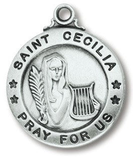 Sterling Silver St. Cecilia Pendant