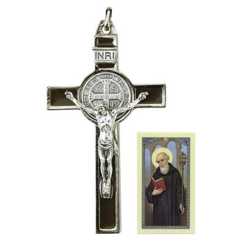 Brown Enameled St.benedict Cross – Joseph's