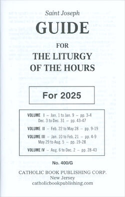 2024 - 2025 Guide for the Liturgy of the Hours Regular Print.