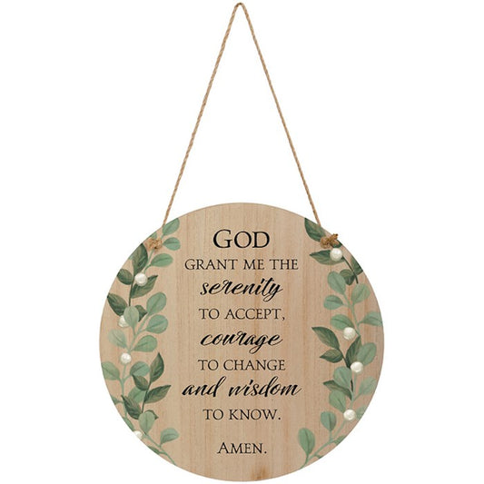 Hanging Serenity Plaque