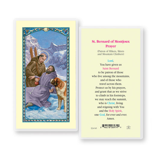 St. Bernard Holy Card