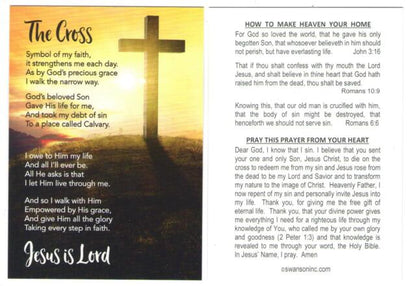 God Loves You Pocket Cross With Prayer Card (50)