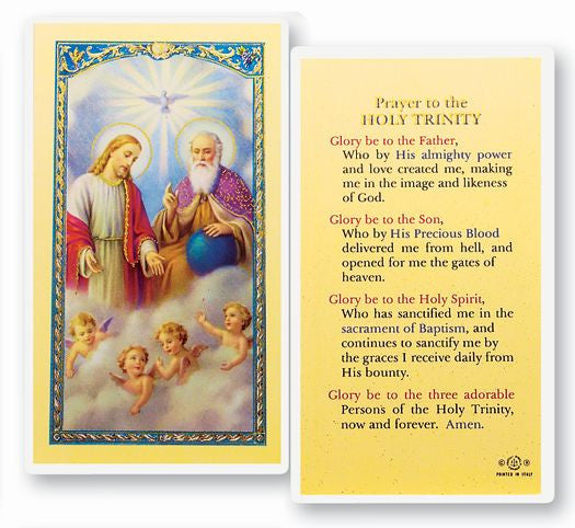 Prayer To Holy Trinity Holy Card – Joseph's Inspirational