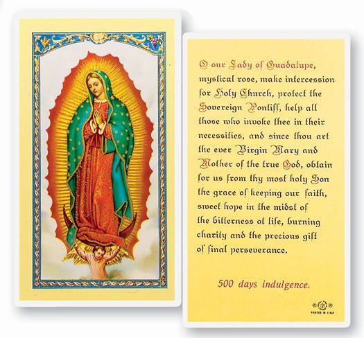 Our Lady Of Guadalupe Holy Card