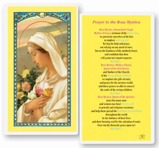 Rosa Mystica Holy Card