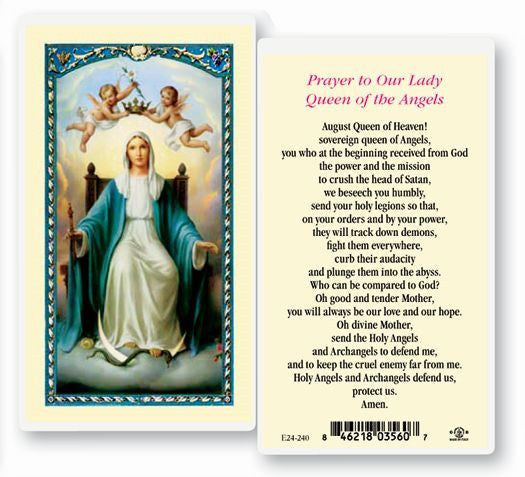 Our Lady Queen Of The Angels Holy Card