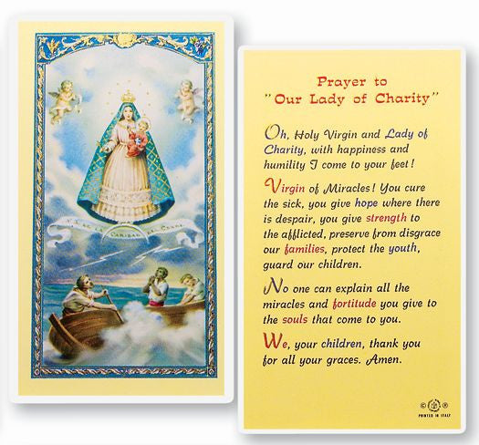 Our Lady Of Charity Holy Card