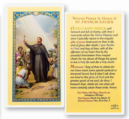 Saint Francis Xavier Holy Card