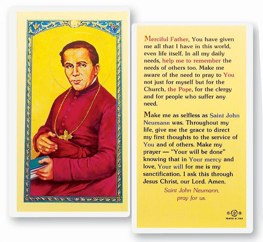 Saint John Neumann Holy Card