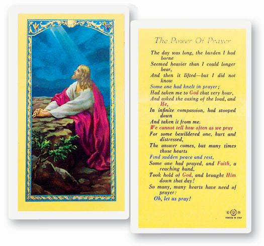 The Power Of Prayer Holy Card