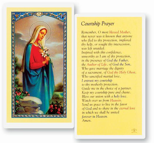 Courtship Prayer Laminated Holy Card