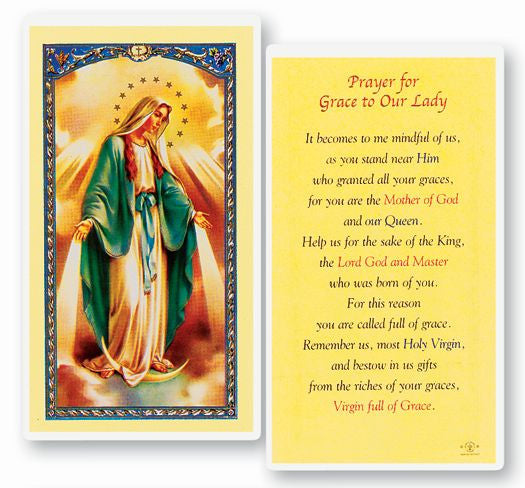 Prayer For Grace Holy Card