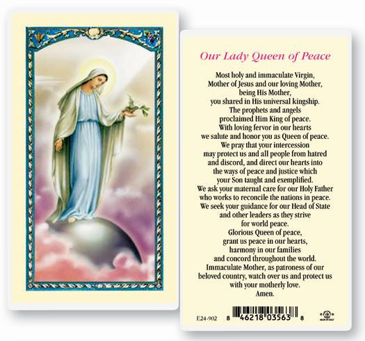 Our Lady Queen Of Peace Holy Card