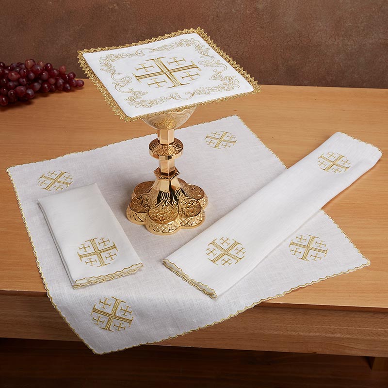 Jerusalem Cross Linen Gift Set