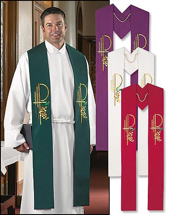 Chi Rho Clergy Stole