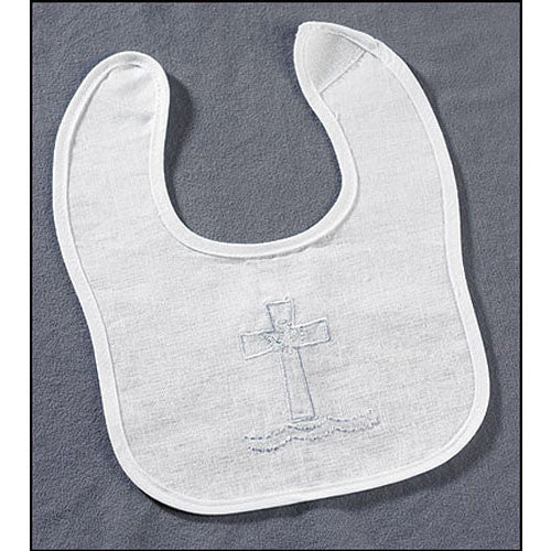 Cross Embroidered Baptismal Bib