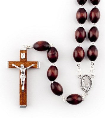 Small Wall Wood Rosary 72 cm (28 Inches)