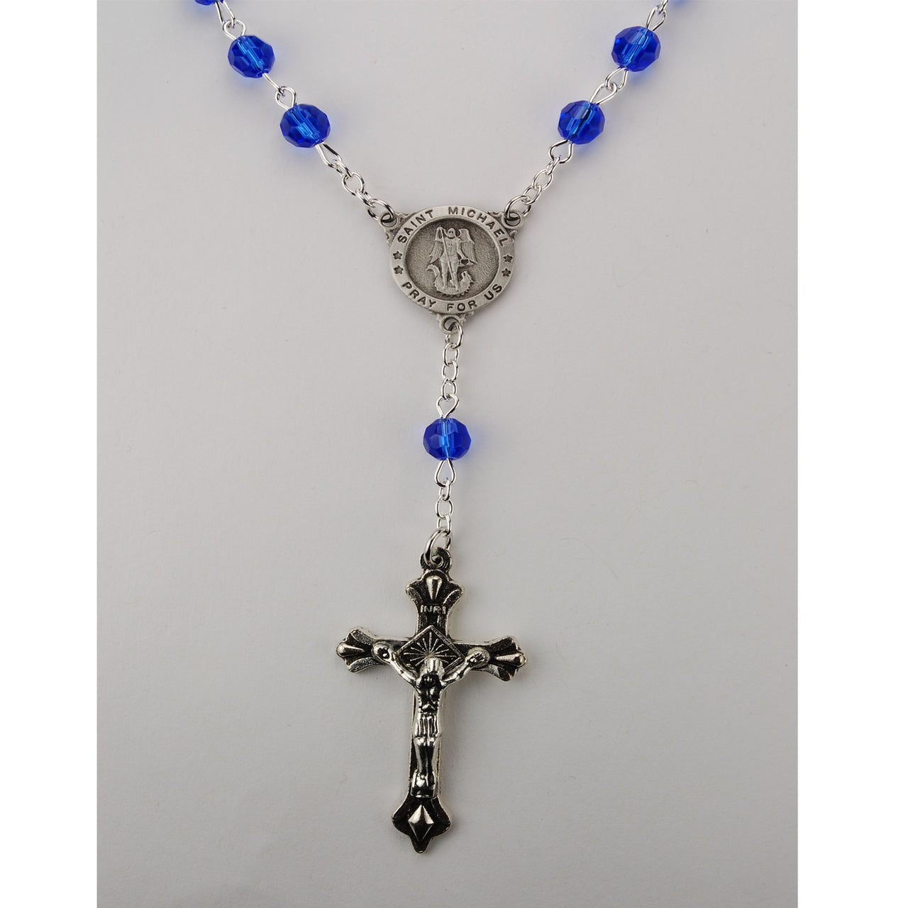 Blue St. Michael Auto Rosary – Joseph's Inspirational