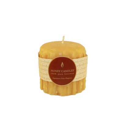 Natural Heritage Drip Pillar Beeswax Candle