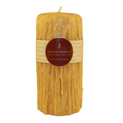 Natural Heritage Drip Pillar Beeswax Candle