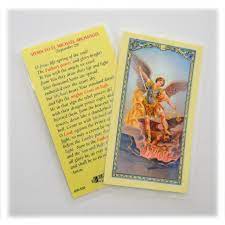 Hymn to St. Michael the Archangel Holy Card