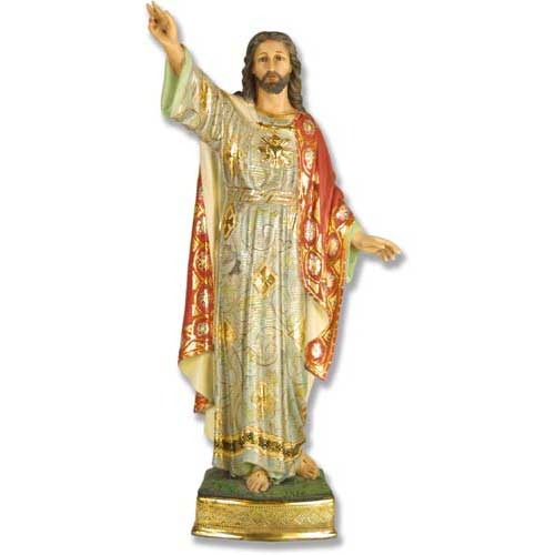 Glorious Jesus Red Robe Statue 23"